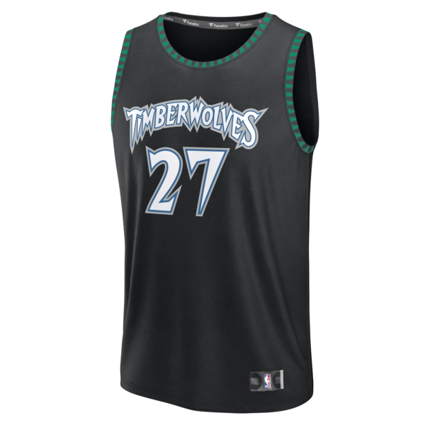 Rudy Gobert Minnesota Timberwolves Fastbreak Jersey - Classic Edition - Black - Image 2