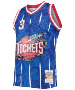 Alternative view of Steve Francis Houston Rockets Hardwood Classics 1999/00 Lunar New Year Swingman Jersey - Blue