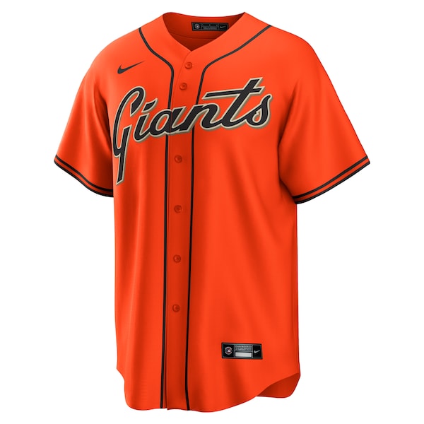 San Francisco Giants Nike Alternate Replica Team Jersey - Orange - Image 2