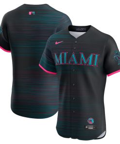 Miami Marlins Nike 2025 City Connect Elite Jersey - Black
