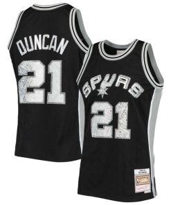 Tim Duncan San Antonio Spurs 1998/99 Hardwood Classics NBA 75th Anniversary Diamond Swingman Jersey - Black