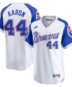 Hank Aaron Atlanta Braves Nike Throwback Cooperstown Limited Jersey - White