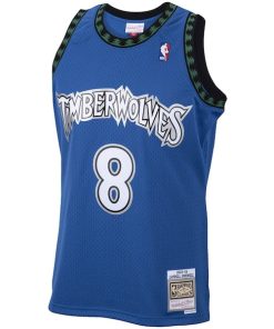 Alternative view of Latrell Sprewell Minnesota Timberwolves 2001/02 Hardwood Classics Swingman Jersey - Blue