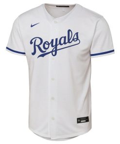 Alternative view of Salvador Perez Kansas City Royals Nike  Youth Home Replica Jersey - White