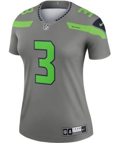 Alternative view of Russell Wilson Seattle Seahawks Nike Women's Inverted Legend Jersey - Gray