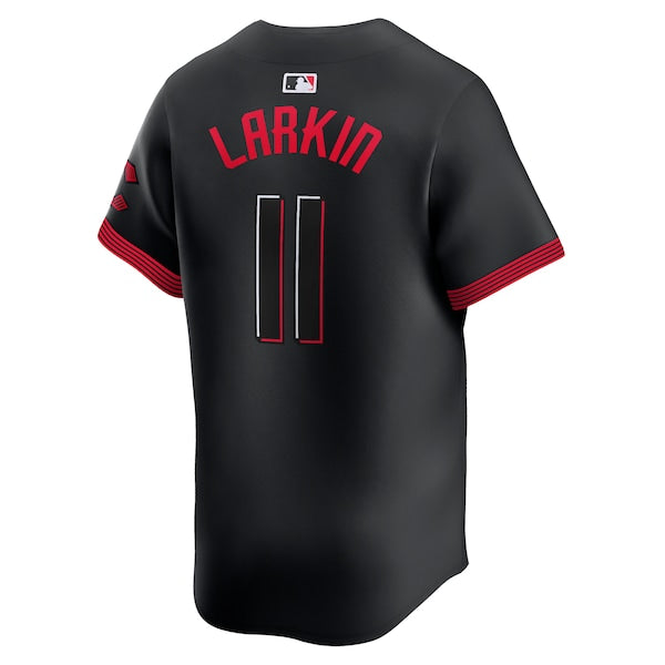 Barry Larkin Cincinnati Reds Nike City Connect Limited Player Jersey - Black - Image 3