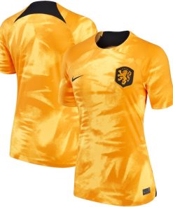 Netherlands National Team Nike Women's 2022/23 Home Breathe Stadium Replica Blank Jersey - Orange