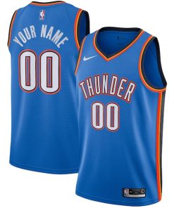 Oklahoma City Thunder Nike Custom Swingman Jersey - Icon Edition - Blue