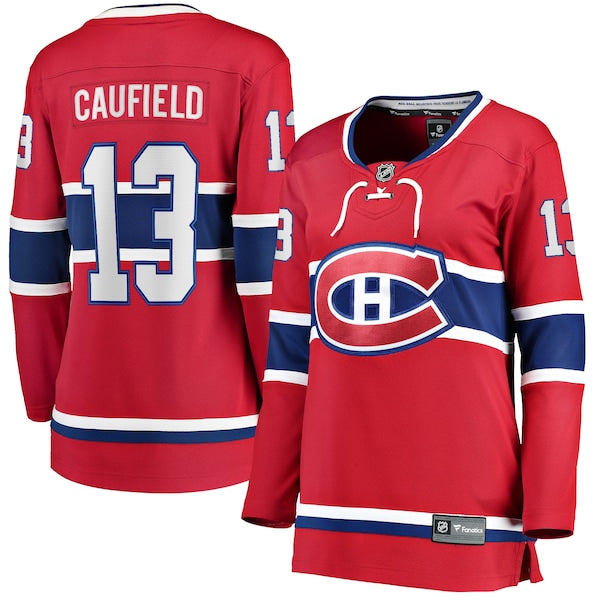 Cole Caufield Montreal Canadiens Women's Home Premier Breakaway Player Jersey Breakaway Jersey - Red