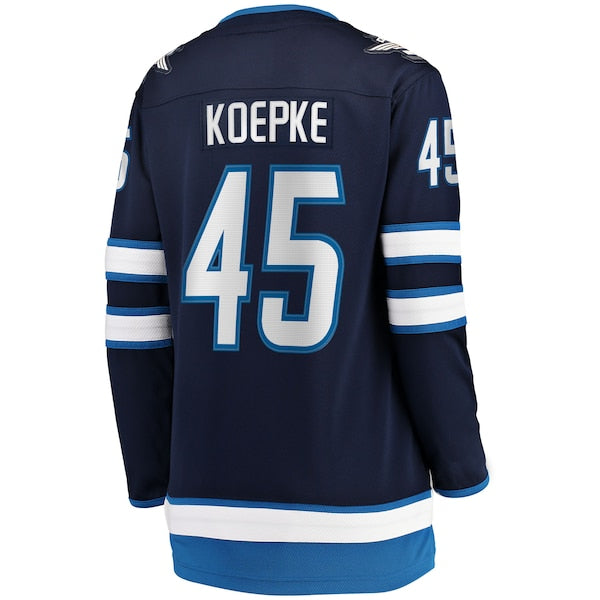 Cole Koepke Winnipeg Jets Women's Home Breakaway Jersey - Navy - Image 3