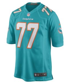 Alternative view of John Jenkins Miami Dolphins Nike Game Player Jersey - Aqua