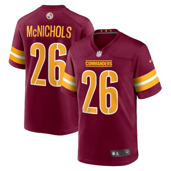 Jeremy McNichols Washington Commanders Nike Game Jersey - Burgundy