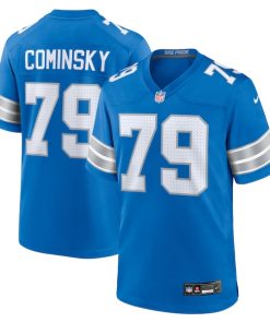 John Cominsky Detroit Lions Nike Team Game Jersey -  Blue