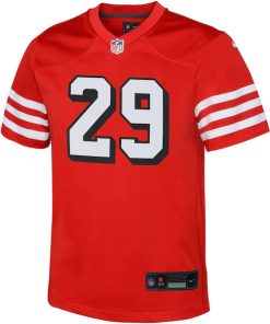 Alternative view of Talanoa Hufanga San Francisco 49ers Nike Youth Game Jersey - Scarlet