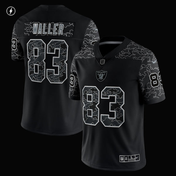 Darren Waller Las Vegas Raiders Nike RFLCTV Limited Jersey - Black - Image 3
