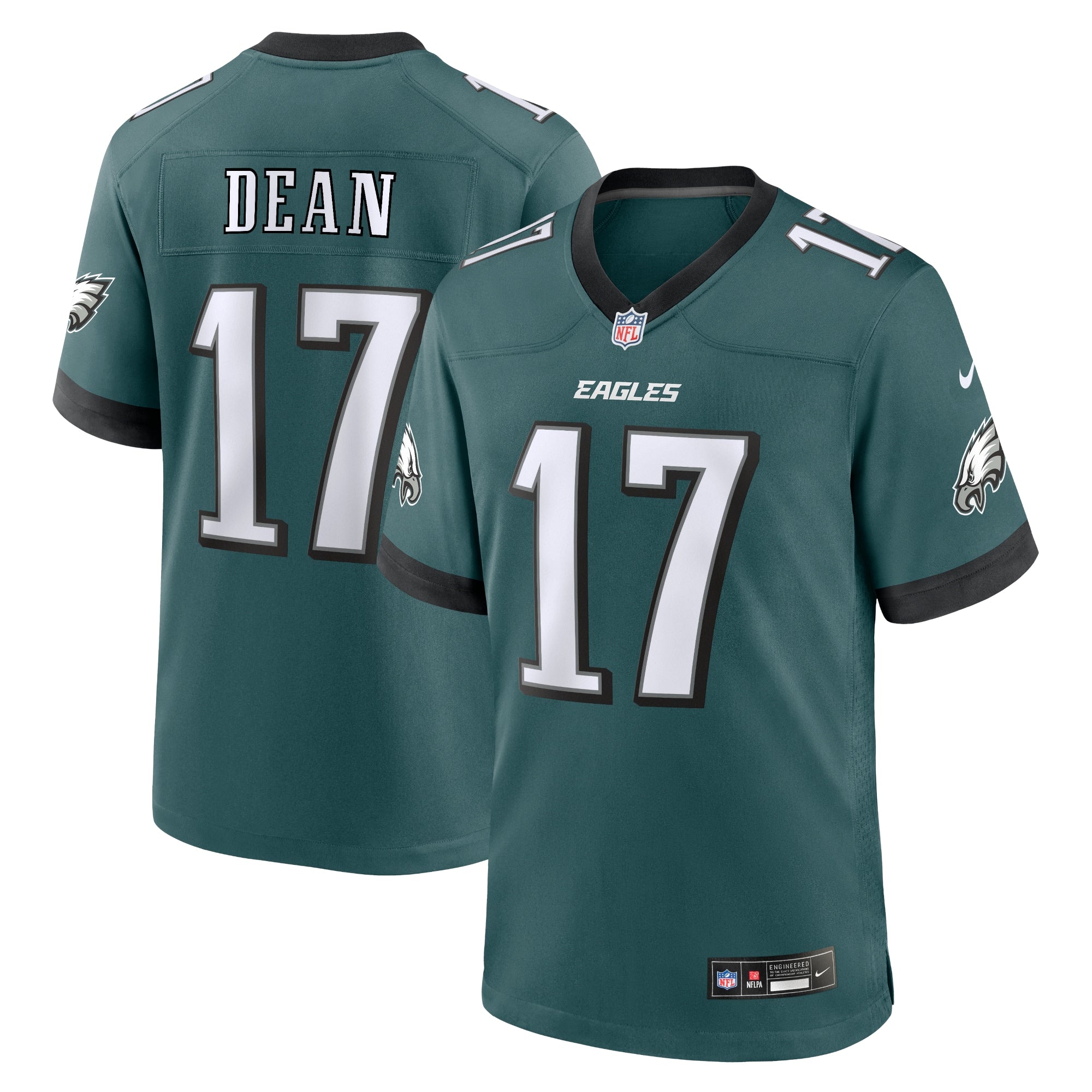 Nakobe Dean Philadelphia Eagles Nike Alternate Game Jersey - Black/Green - Image 5