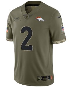 Alternative view of Men's Denver Broncos Patrick Surtain II Nike Olive Salute To Service Limited Jersey