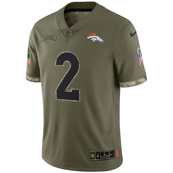Men's Denver Broncos Patrick Surtain II Nike Olive Salute To Service Limited Jersey - Image 2