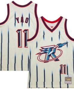 Yao Ming Houston Rockets Chainstitch Swingman Jersey - Cream
