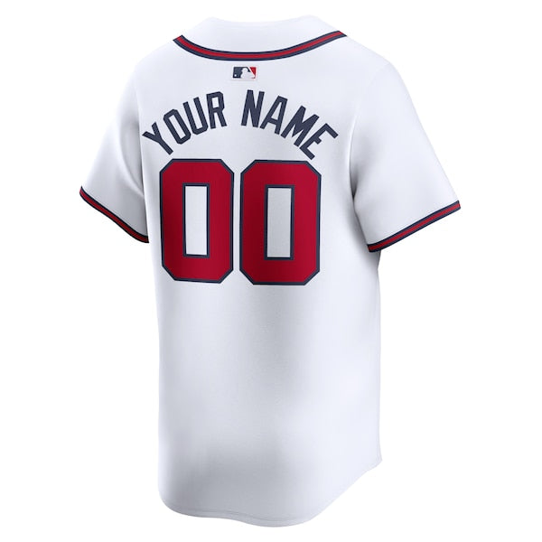 Atlanta Braves Nike Home Limited Custom Jersey - White - Image 3