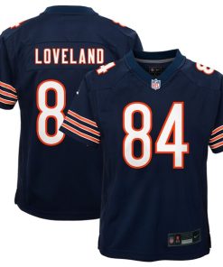 Alternative view of Colston Loveland Chicago Bears Nike Youth Team Game Jersey - Navy
