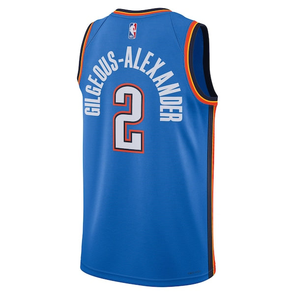 Shai Gilgeous-Alexander Oklahoma City Thunder Nike Unisex Swingman Jersey - Icon Edition - Blue - Image 3