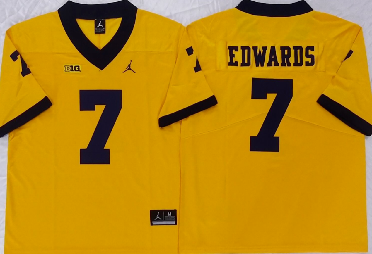 Donovan Edwards NCAA Michigan Wolverines Jordan Band Vapor Limited Jersey