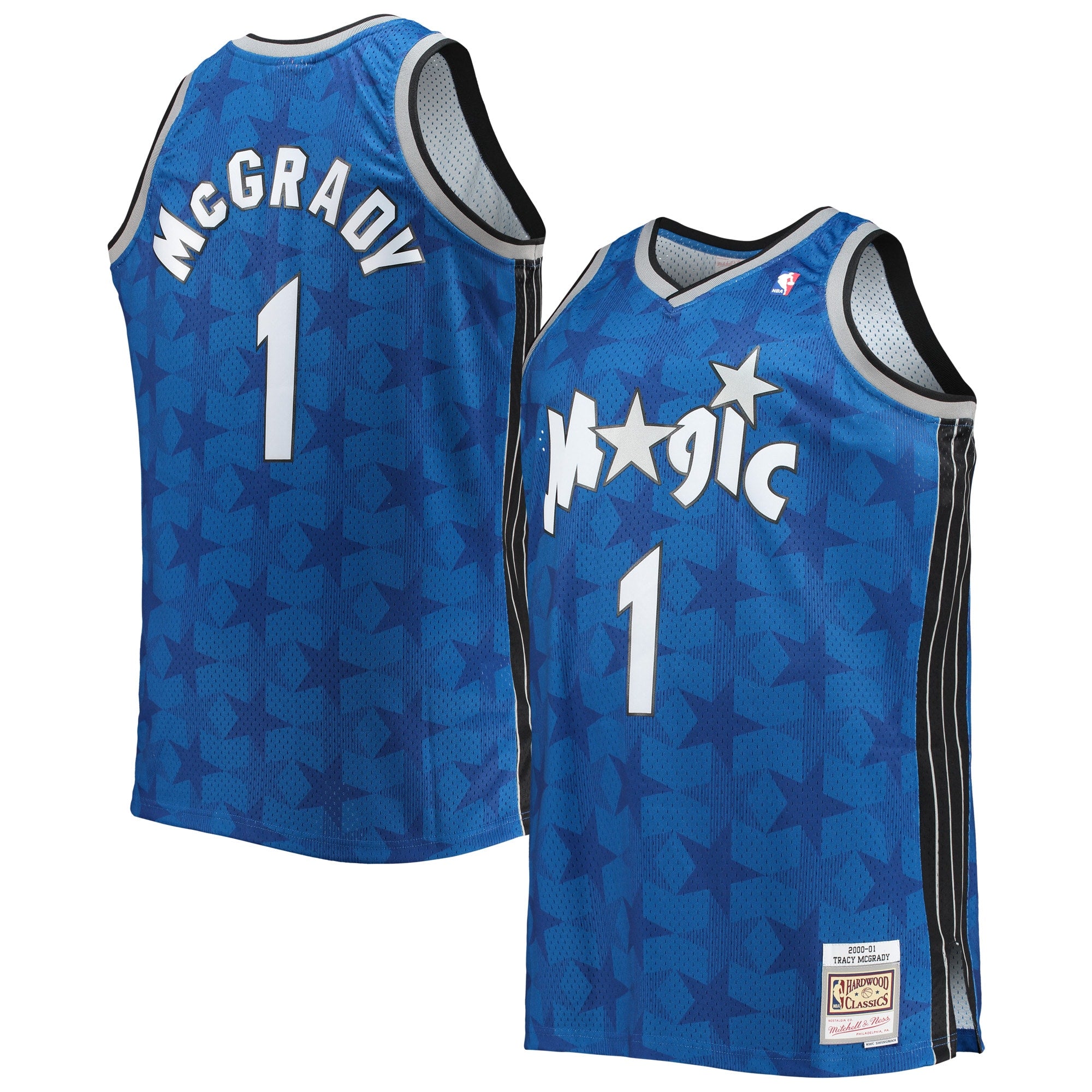 Tracy McGrady Orlando Magic 2003/04 Big & Tall Hardwood Classics Swingman Jersey - Black/Blue - Image 5
