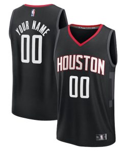 Houston Rockets  Youth Fast Break Custom Jersey - Statement Edition - Black