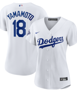 Yoshinobu Yamamoto Los Angeles Dodgers Nike Women's 2025 World Series Champions Home Replica Jersey - White