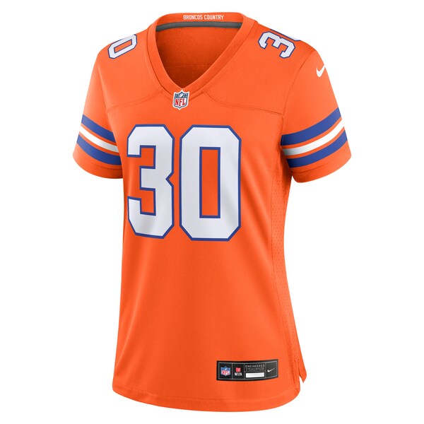 Terrell Davis Denver Broncos Nike Women's Mile High Collection 1977 Throwback Retired Player Game Jersey - Orange - Image 3