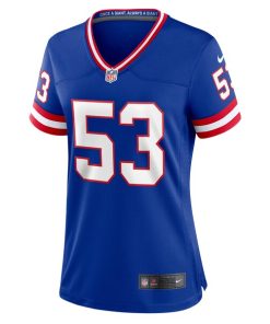 Alternative view of Harry Carson New York Giants Nike Women's Classic Retired Player Game Jersey - Royal