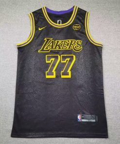 Alternative view of Luka Don?i? Los Angeles Lakers Nike Mamba Edition Jersey - Black
