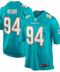 Christian Wilkins Miami Dolphins Nike Game Jersey - Aqua