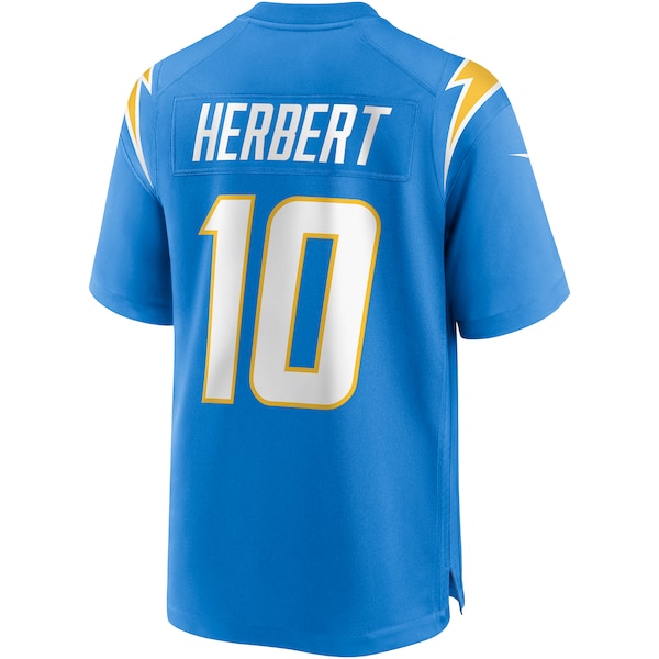 Justin Herbert Los Angeles Chargers Nike Player Game Jersey - Powder Blue - Image 3