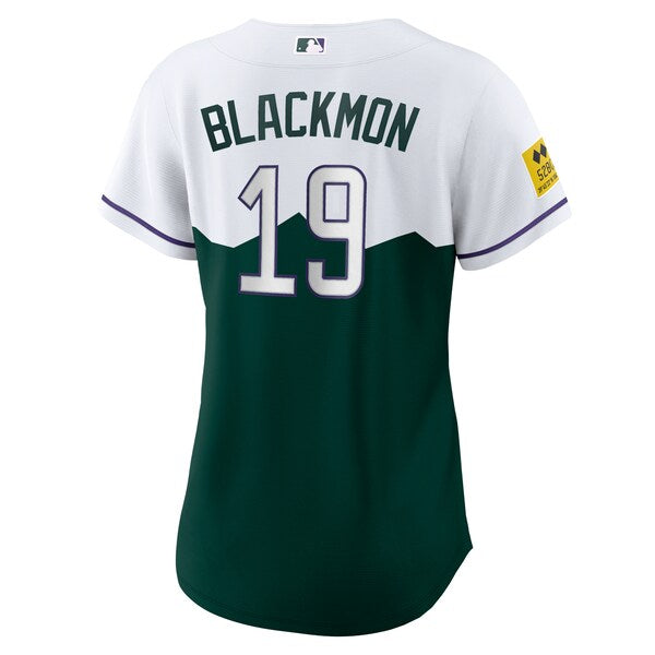 Charlie Blackmon Colorado Rockies Nike Women's City Connect Replica Player Jersey - White/Forest Green - Image 3