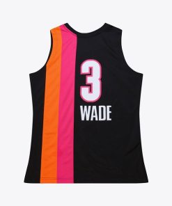 Alternative view of Dwyane Wade Miami Heat  2005-06 Hardwood Classics Authentic Jersey - Black