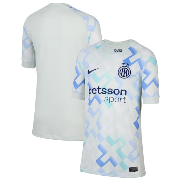 Inter Milan Nike Youth 2025/26 Away Replica Jersey - Aqua/Blue - Image 4