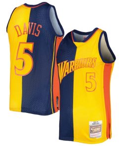Baron Davis Golden State Warriors Hardwood Classics 2006/07 Split Swingman Jersey - Navy/Gold