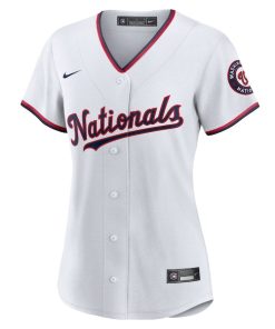 Alternative view of Washington Nationals Nike Women's Home Blank Replica Jersey - White