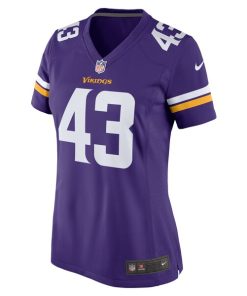 Alternative view of Andrew Van Ginkel Minnesota Vikings Nike Women's Team Game Jersey -  Purple