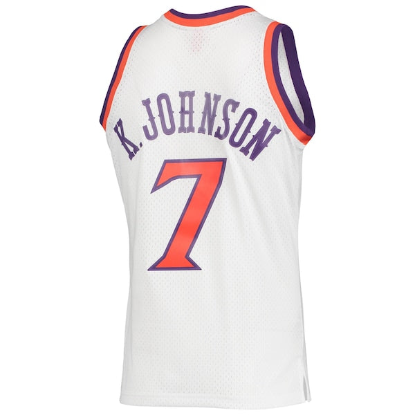 Kevin Johnson Phoenix Suns 1988/89 Hardwood Classics Swingman Jersey - White - Image 3