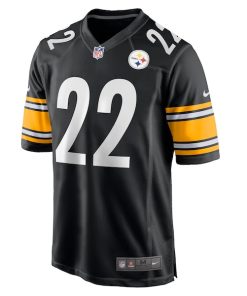 Alternative view of Najee Harris Pittsburgh Steelers Nike Game Jersey - Black