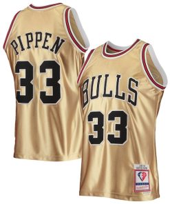Scottie Pippen Chicago Bulls 75th Anniversary 1997/98 Hardwood Classics Swingman Jersey - Gold