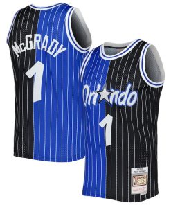 Tracy McGrady Orlando Magic Hardwood Classics 2003/04 Split Swingman Jersey - Blue/Black