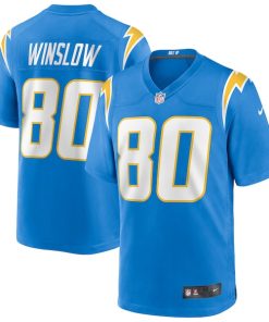 Alternative view of Kellen Winslow Los Angeles Chargers Nike Game Retired Player Jersey - Powder Blue/Navy