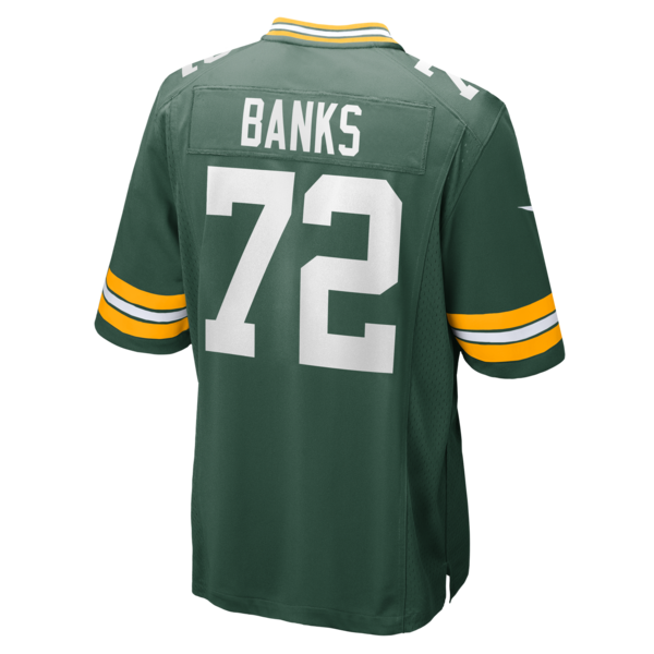 Brant Banks Green Bay Packers Nike Team Game Jersey - Green - Image 3