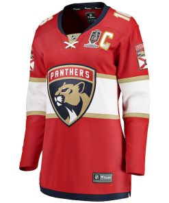 Alternative view of Aleksander Barkov Florida Panthers  Women's 2025 Stanley Cup Champions Breakaway Jersey - Red