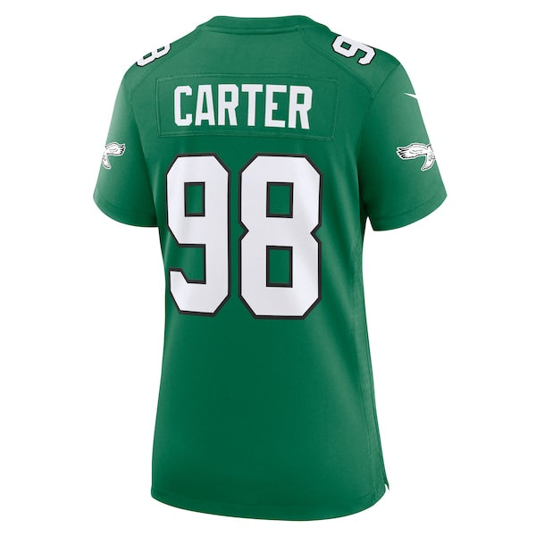 Jalen Carter Philadelphia Eagles Nike Women's Alternate Game Jersey - Kelly Green - Image 3