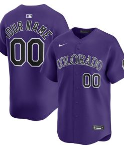 Youth Colorado Rockies Nike Alternate Limited Custom Jersey - Purple